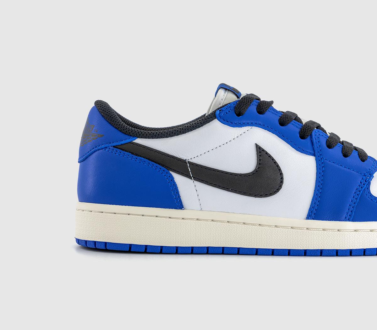 JordanAir Jordan 1 Retro Low OGWhite Black Game Royal Sail