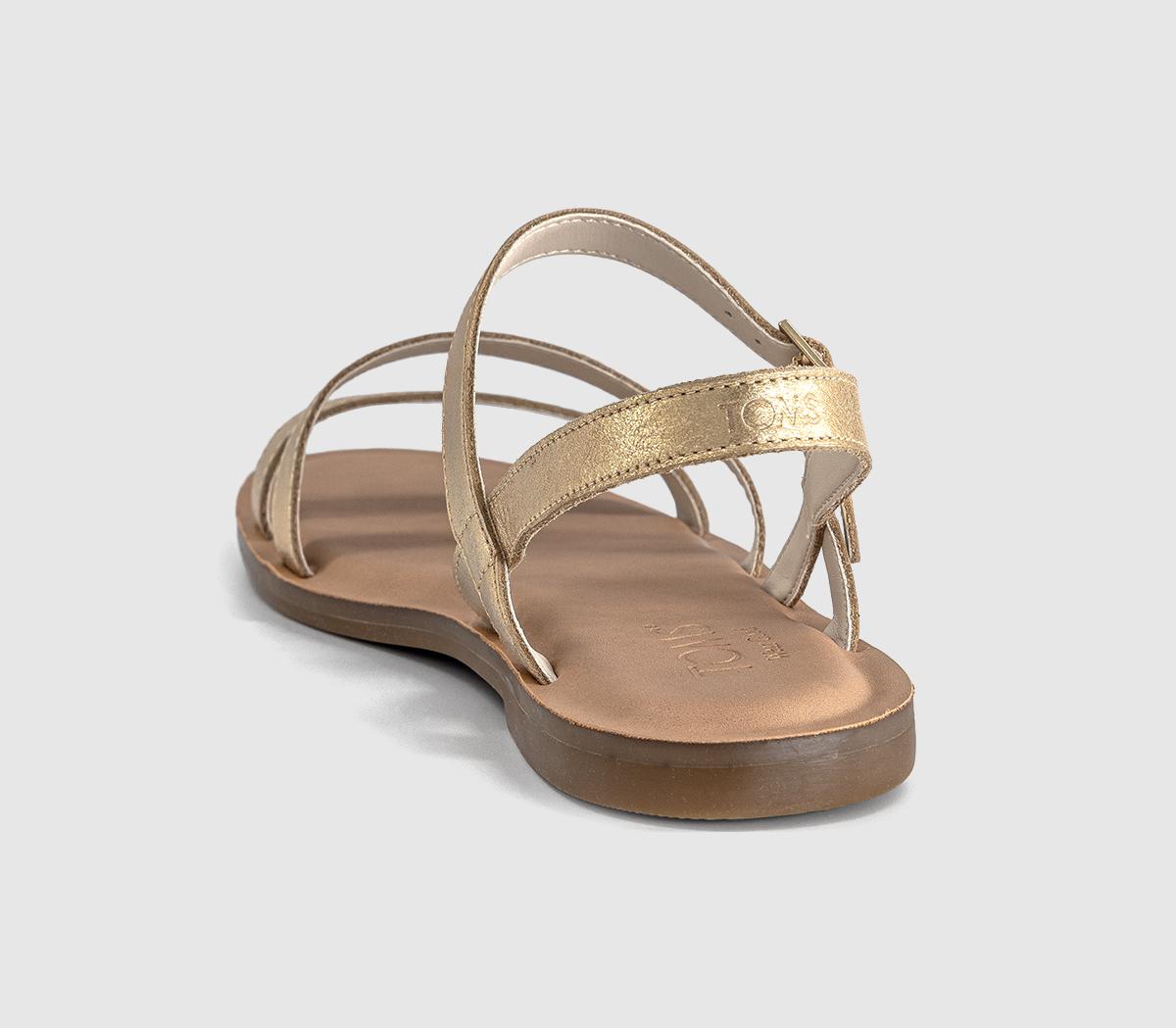 TOMSKira SandalsLight Gold Metallic Leather