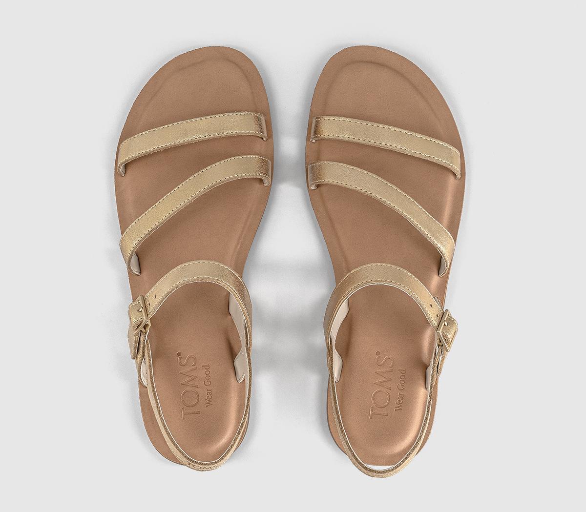 TOMSKira SandalsLight Gold Metallic Leather