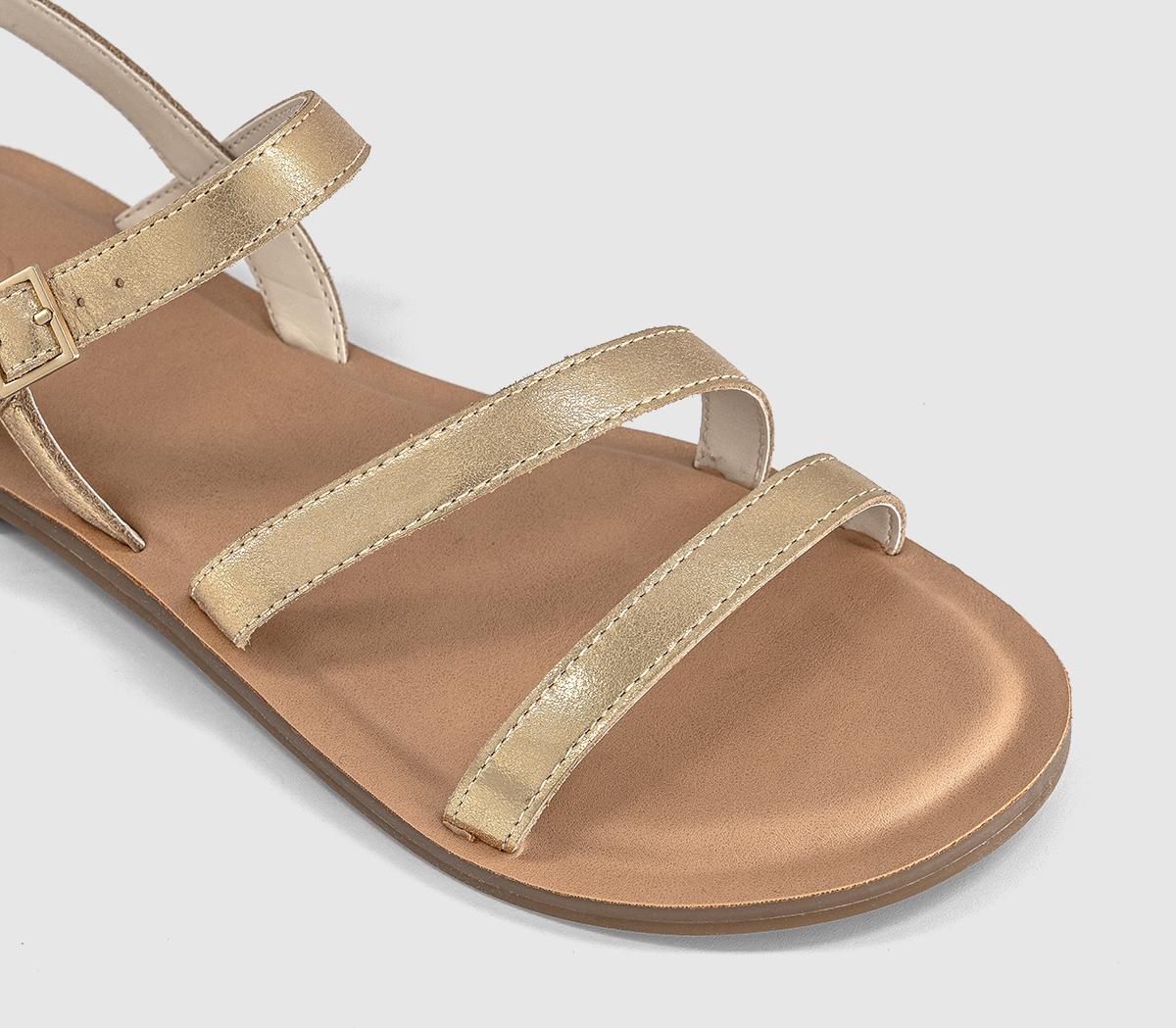 TOMSKira SandalsLight Gold Metallic Leather