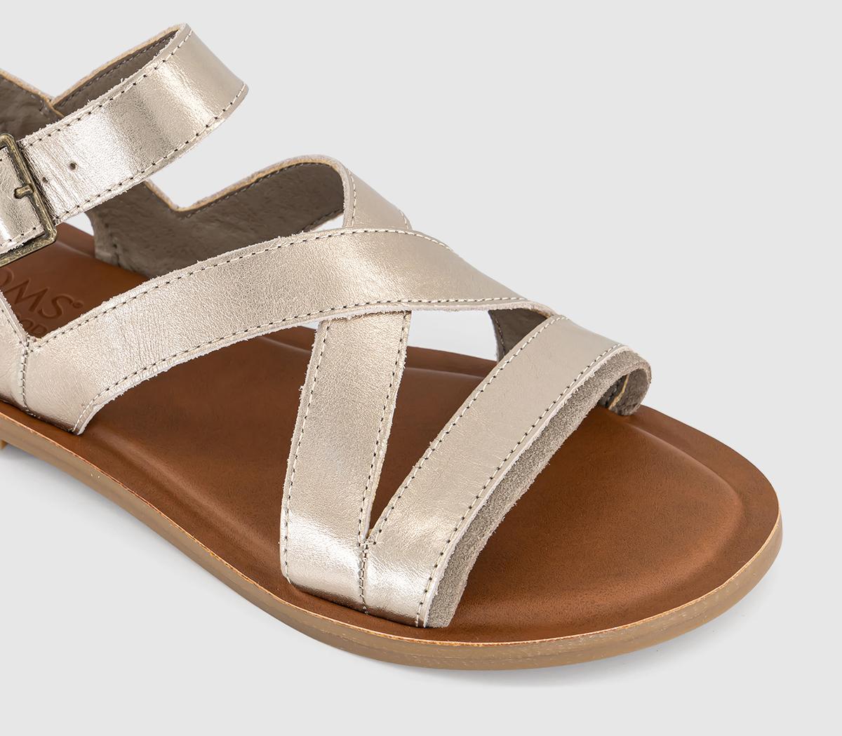 TOMS Sloane Sandals TOMS Sloane Sandals Light Gold Metallic