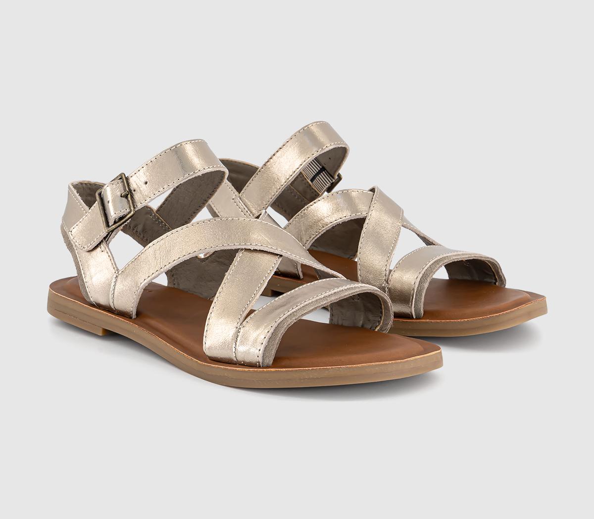 TOMS Sloane Sandals TOMS Sloane Sandals Light Gold Metallic