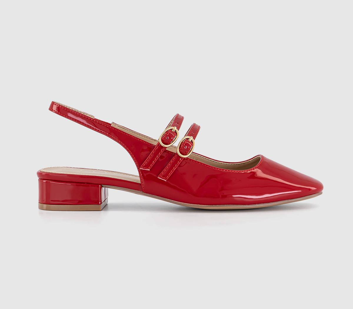 OFFICEFearless Slingback Mary Janes OFFICEFearless Slingback Mary JanesRed Patent Pu