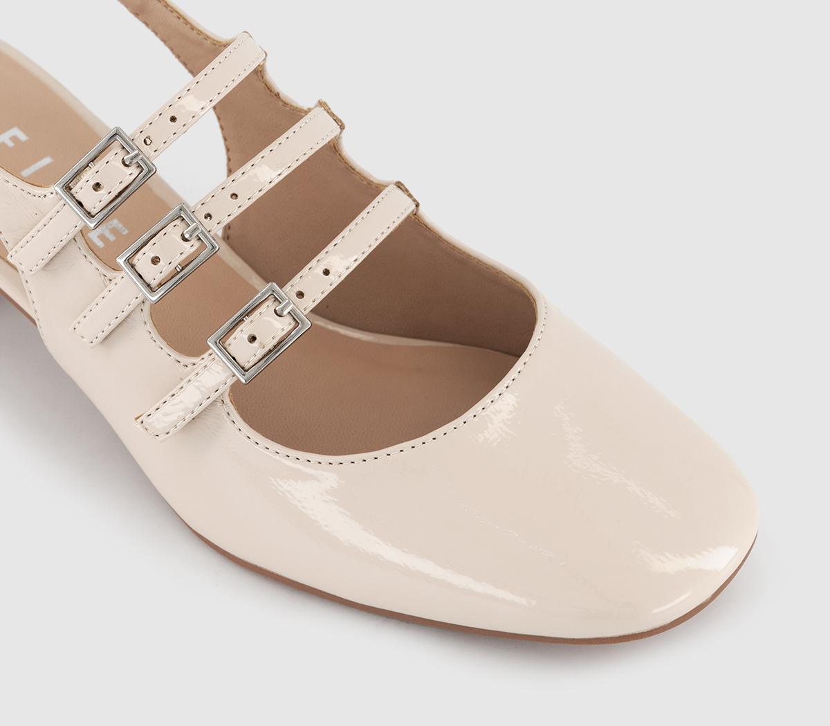 OFFICEMylah Triple Strap Sling Back Mary Janes OFFICEMylah Triple Strap Sling Back Mary JanesCream Patent
