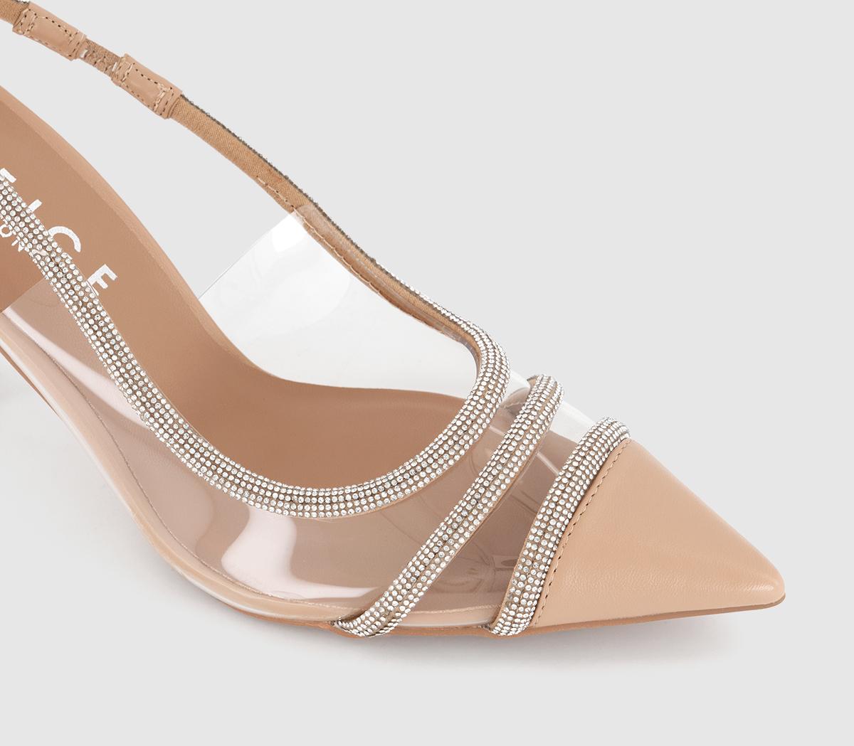 OFFICEMaisy Vinyl Embellished Heels OFFICEMaisy Vinyl Embellished HeelsBeige