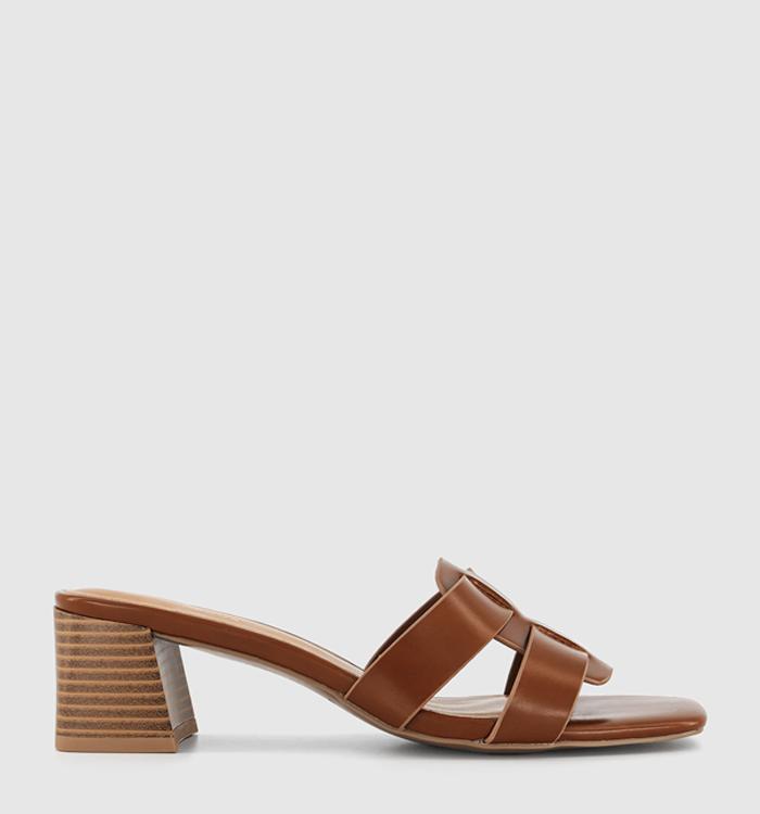 OFFICE Morzine Stacked Mule Sandals Tan