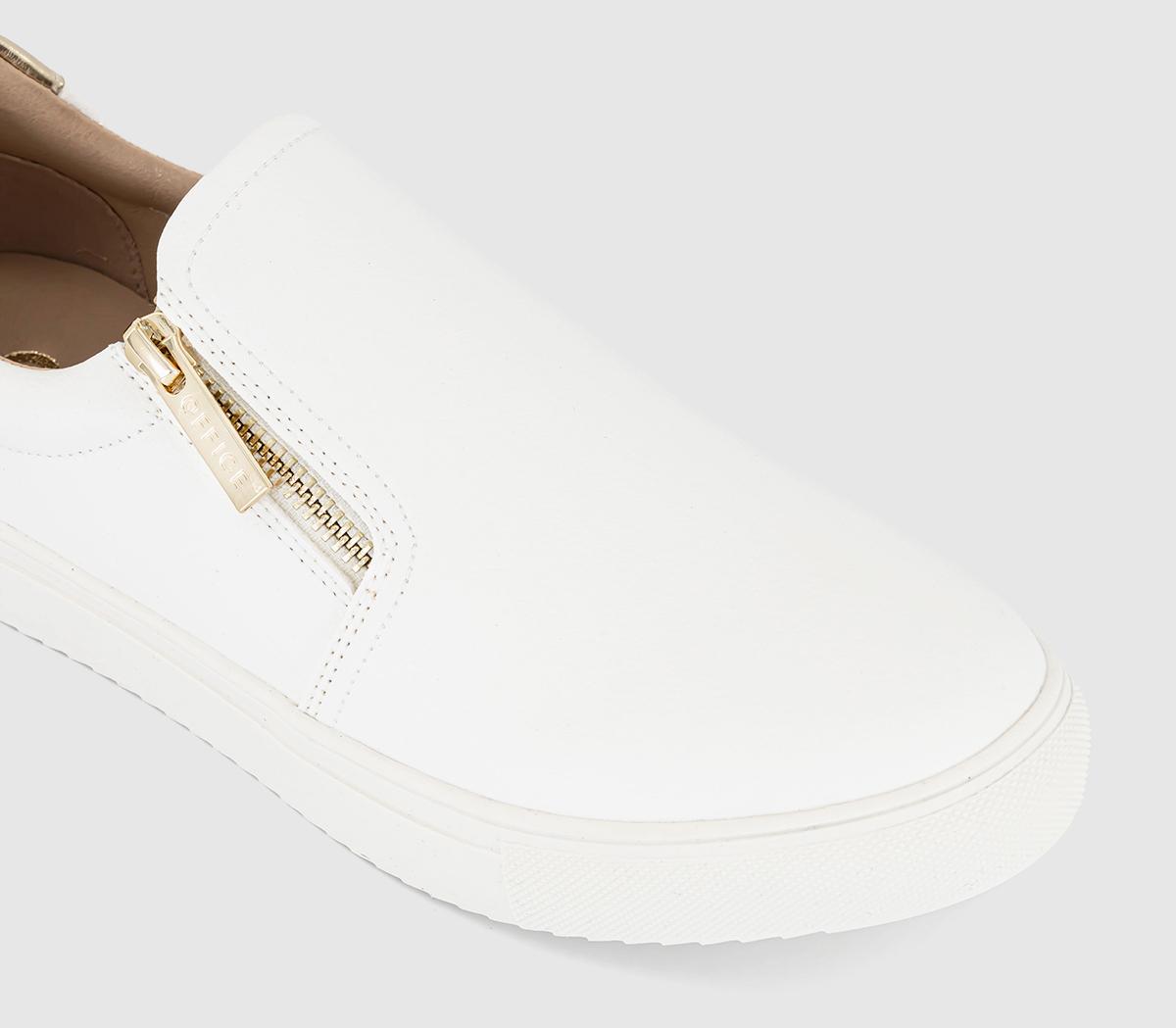 OFFICE Tatum Slip On Side Zip Trainers OFFICE Tatum Slip On Side Zip Trainers White