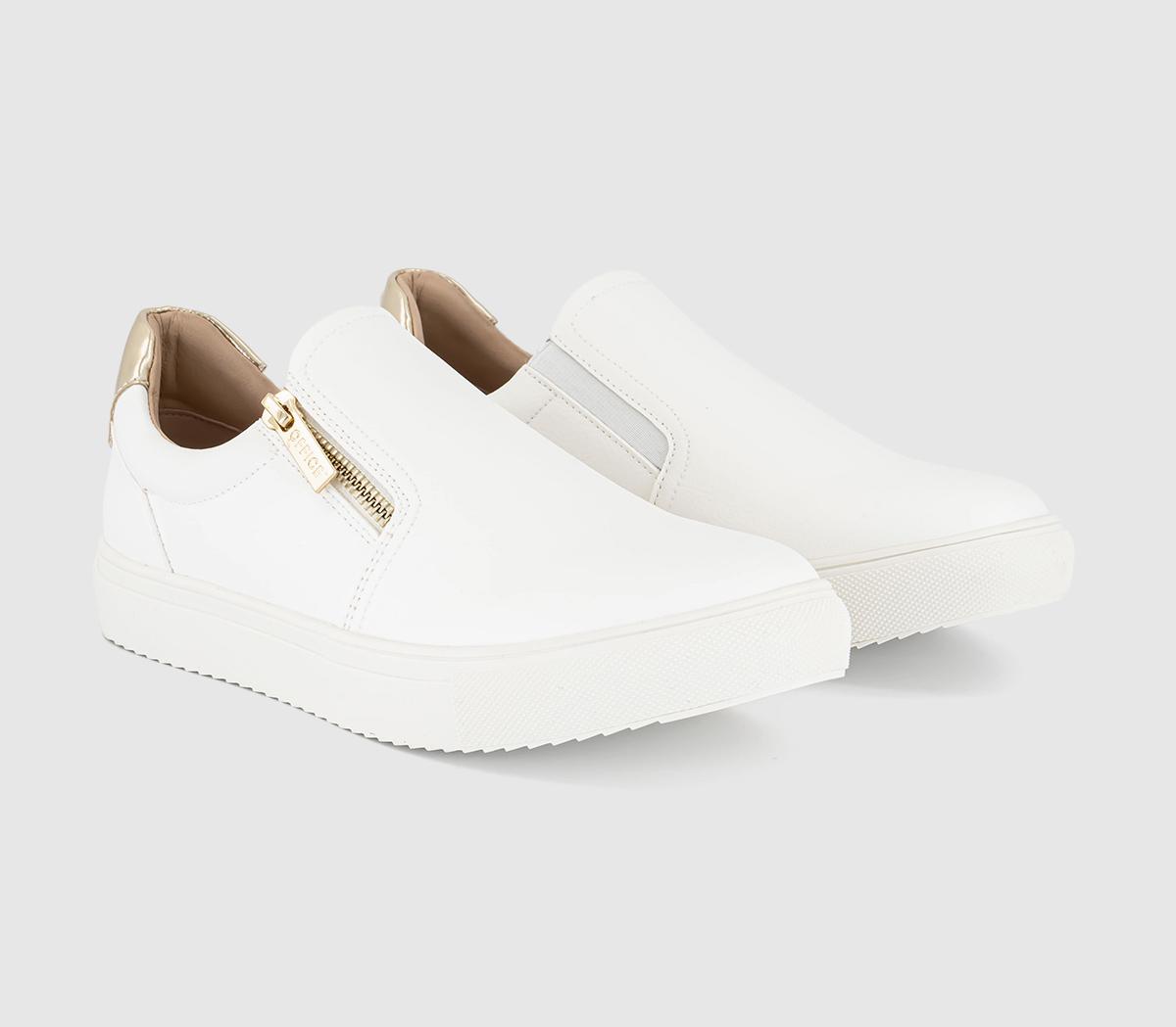 OFFICE Tatum Slip On Side Zip Trainers OFFICE Tatum Slip On Side Zip Trainers White