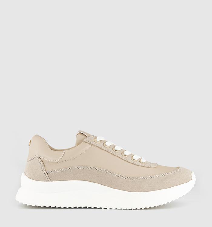 OFFICE Trixie Runner Lace Up Trainers Beige