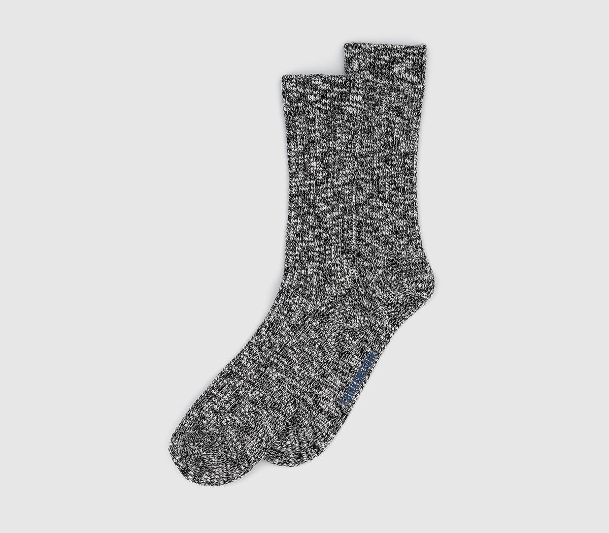 Birkenstock Cotton Slub Sock M Black Grey, 10.5-12