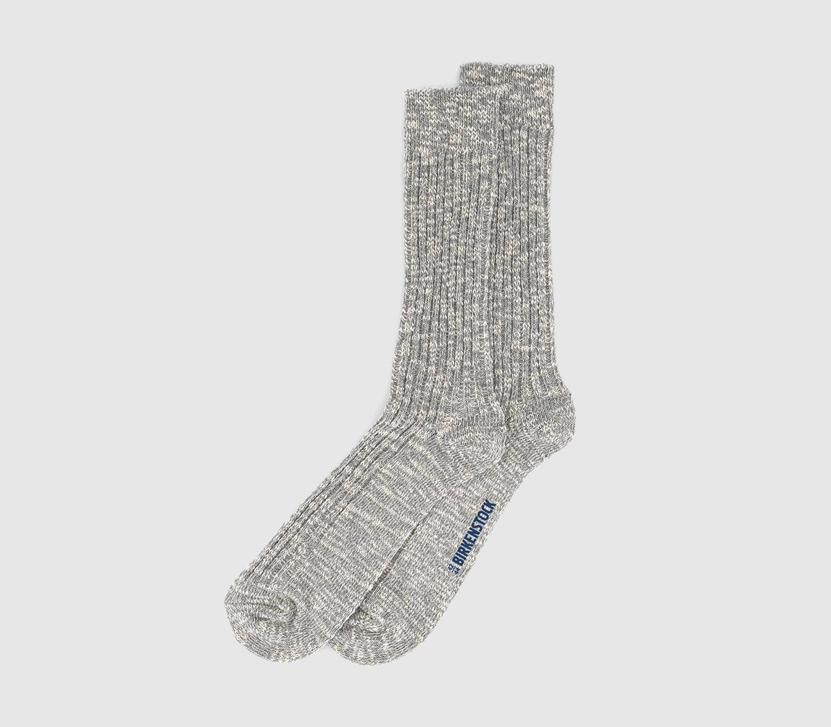 BIRKENSTOCKCotton Slub Socks MGrey White