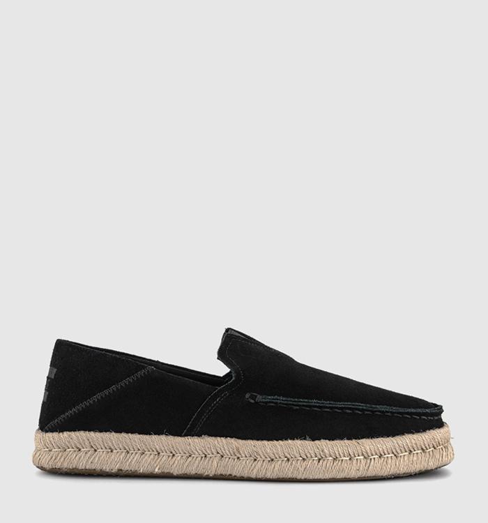 TOMS Alonso Rope Loafers Black