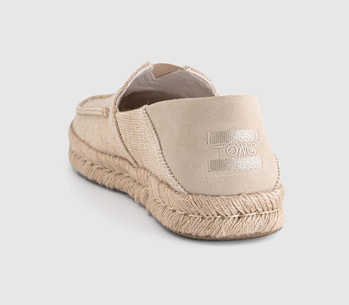 TOMSAlonso Rope LoafersNatural Undyed Heritage Canvas Suede