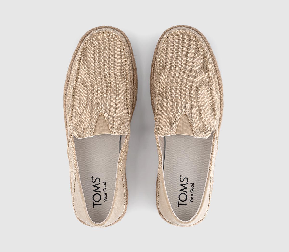 TOMSAlonso Rope LoafersNatural Undyed Heritage Canvas Suede