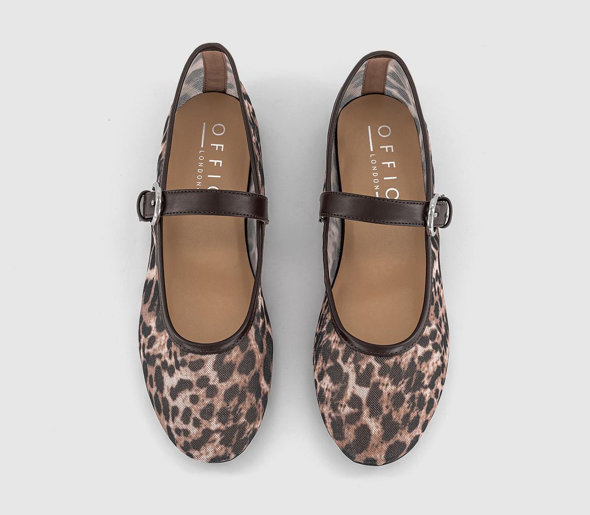 OFFICEFancy Mesh Ballet FlatsLeopard