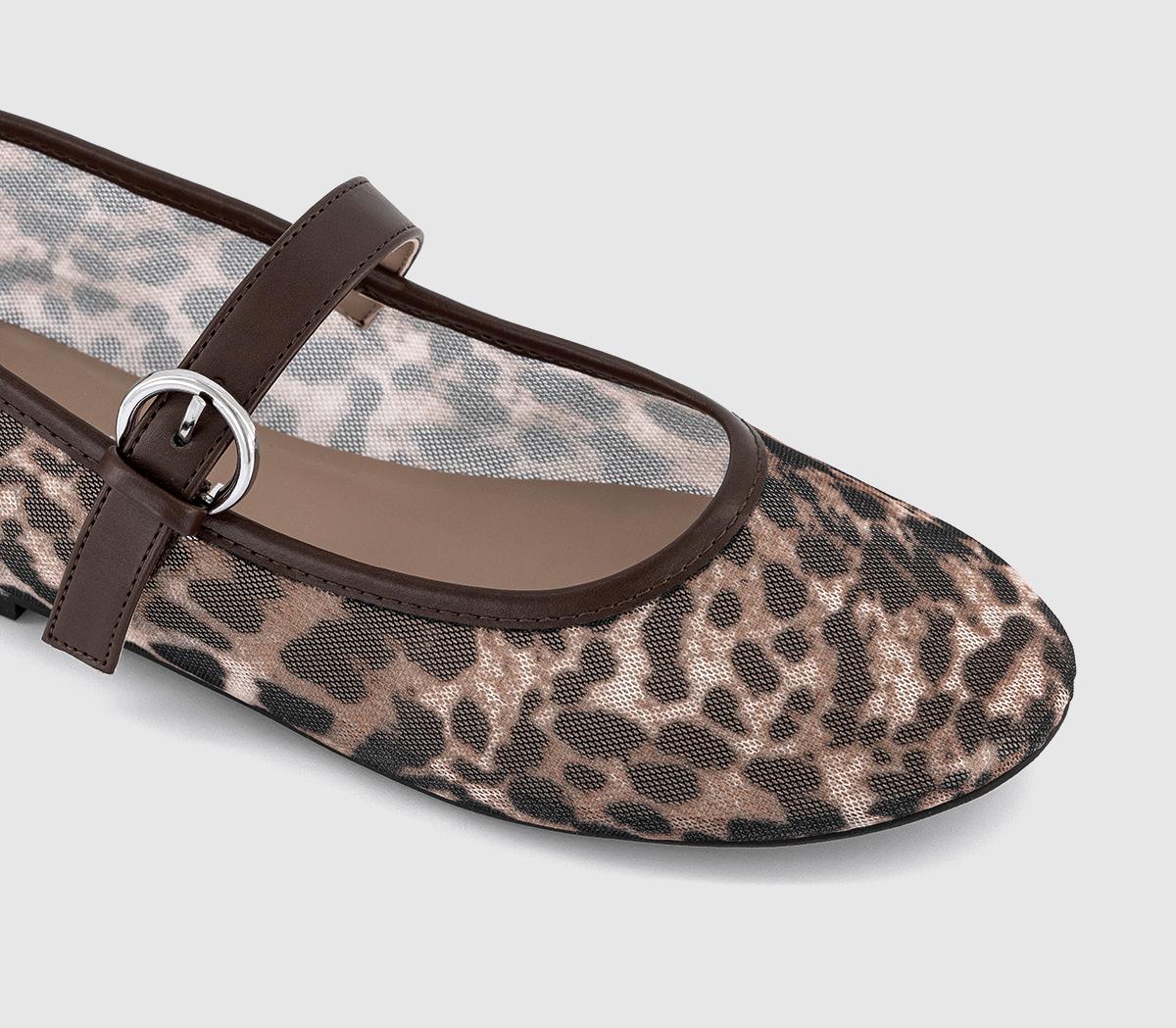 OFFICE Fancy Mesh Ballet Flats OFFICE Fancy Mesh Ballet Flats Leopard