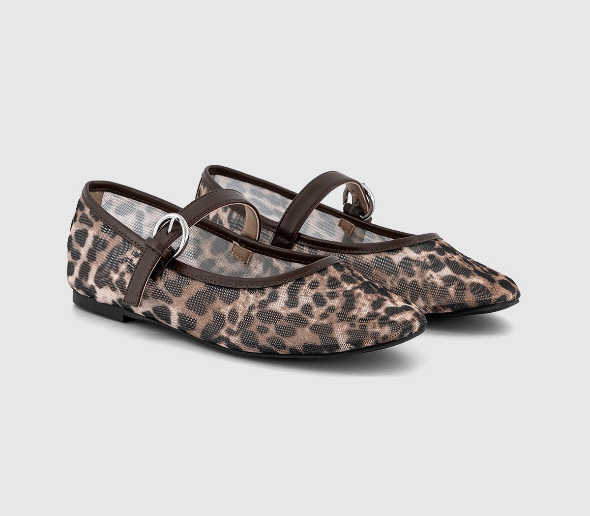 OFFICE Fancy Mesh Ballet Flats OFFICE Fancy Mesh Ballet Flats Leopard