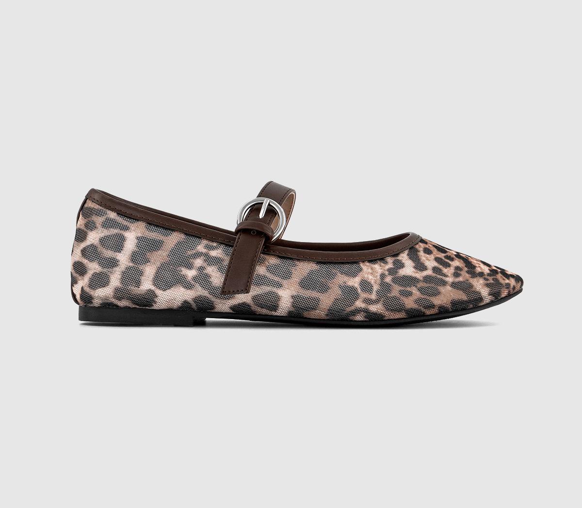 OFFICEFancy Mesh Ballet Flats OFFICEFancy Mesh Ballet FlatsLeopard