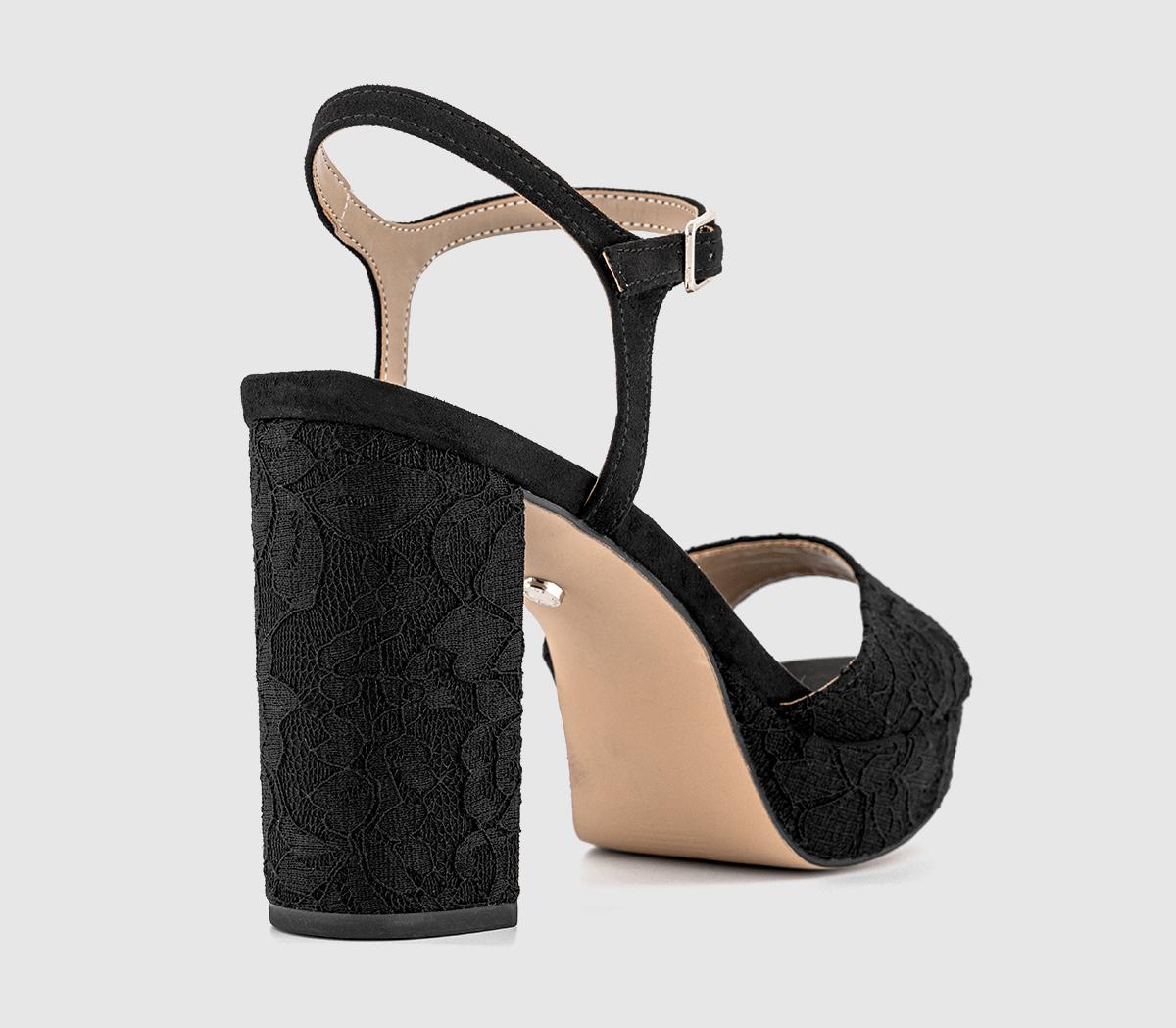 OFFICEHavoc Round Toe Platform SandalsBlack Lace
