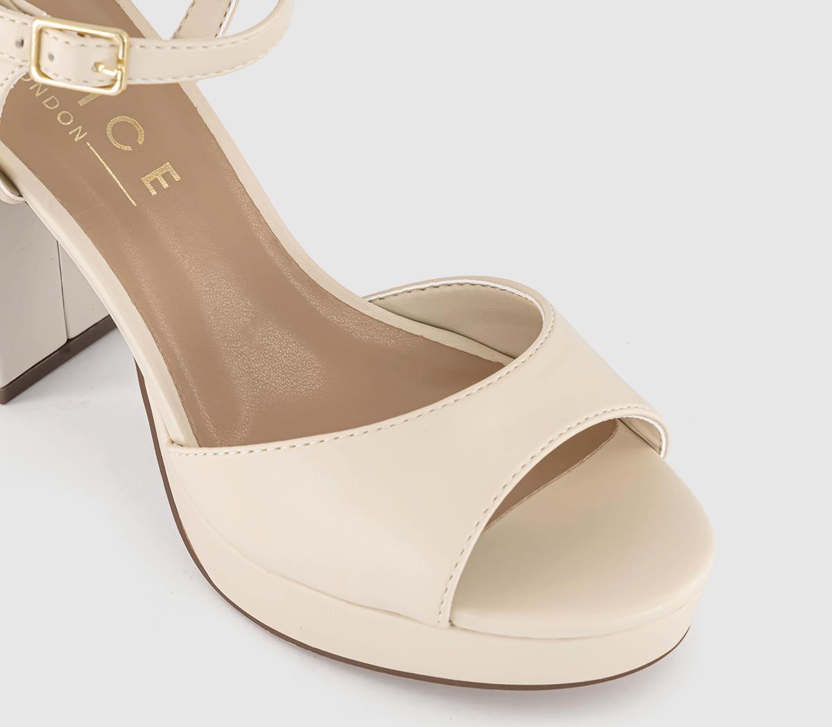 OFFICEHavoc Round Toe Platform Sandals OFFICEHavoc Round Toe Platform SandalsWhite