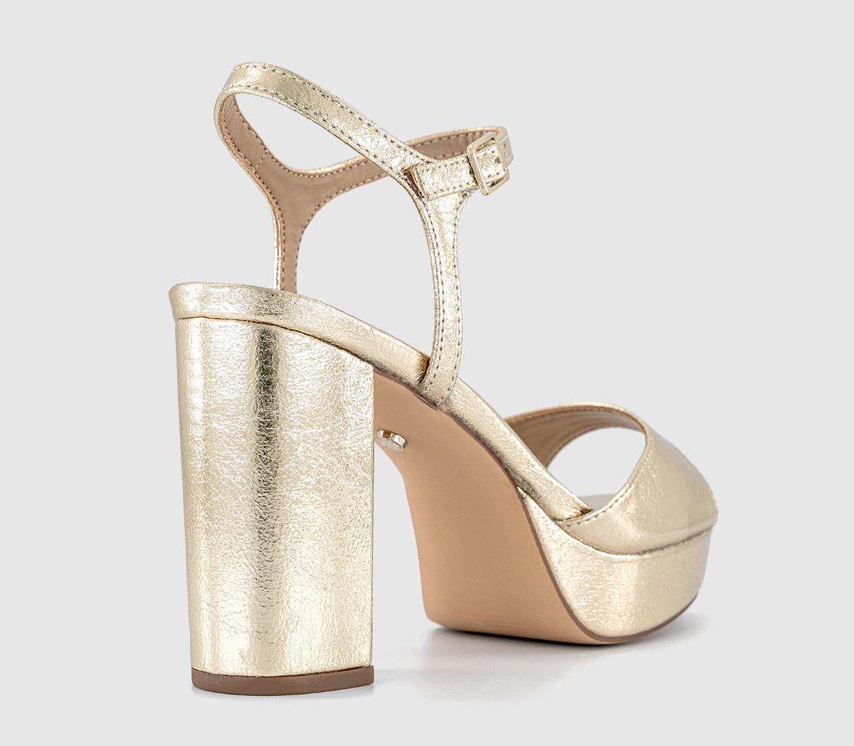 OFFICEHavoc Round Toe Platform SandalsGold