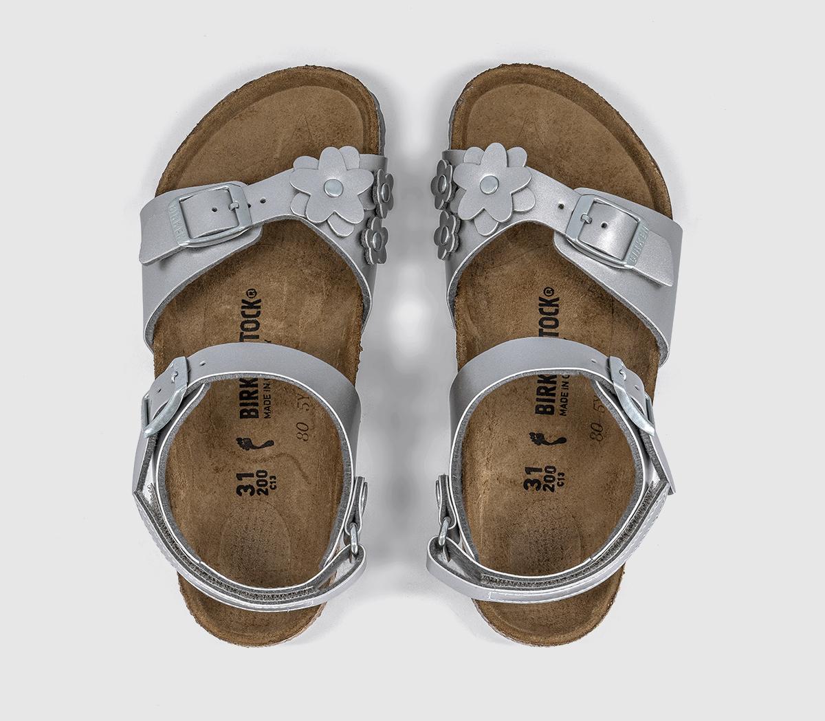 BIRKENSTOCKRio Eva Kids SandalsSilver Metallic Floral
