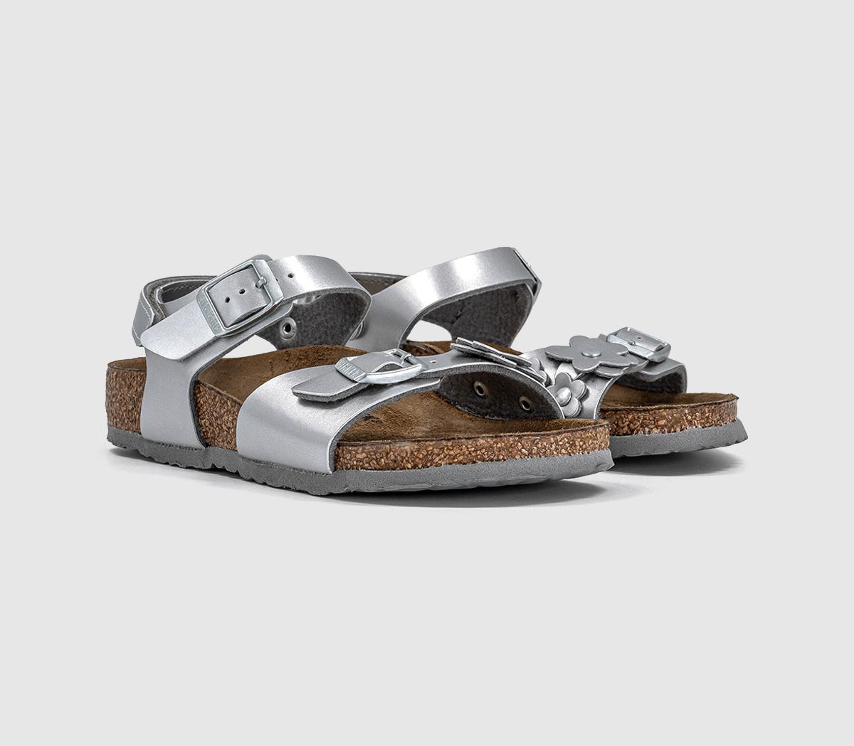 BIRKENSTOCKRio Eva Kids SandalsSilver Metallic Floral
