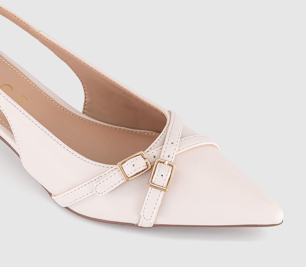 OFFICEMillicent Slingback Kitten Heels OFFICEMillicent Slingback Kitten HeelsEcru