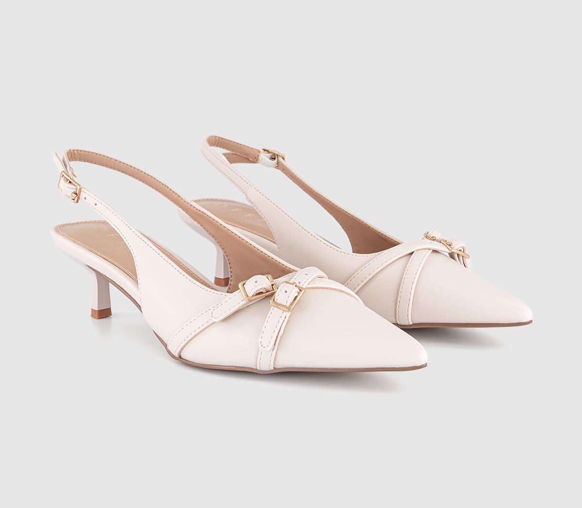 OFFICEMillicent Slingback Kitten Heels OFFICEMillicent Slingback Kitten HeelsEcru