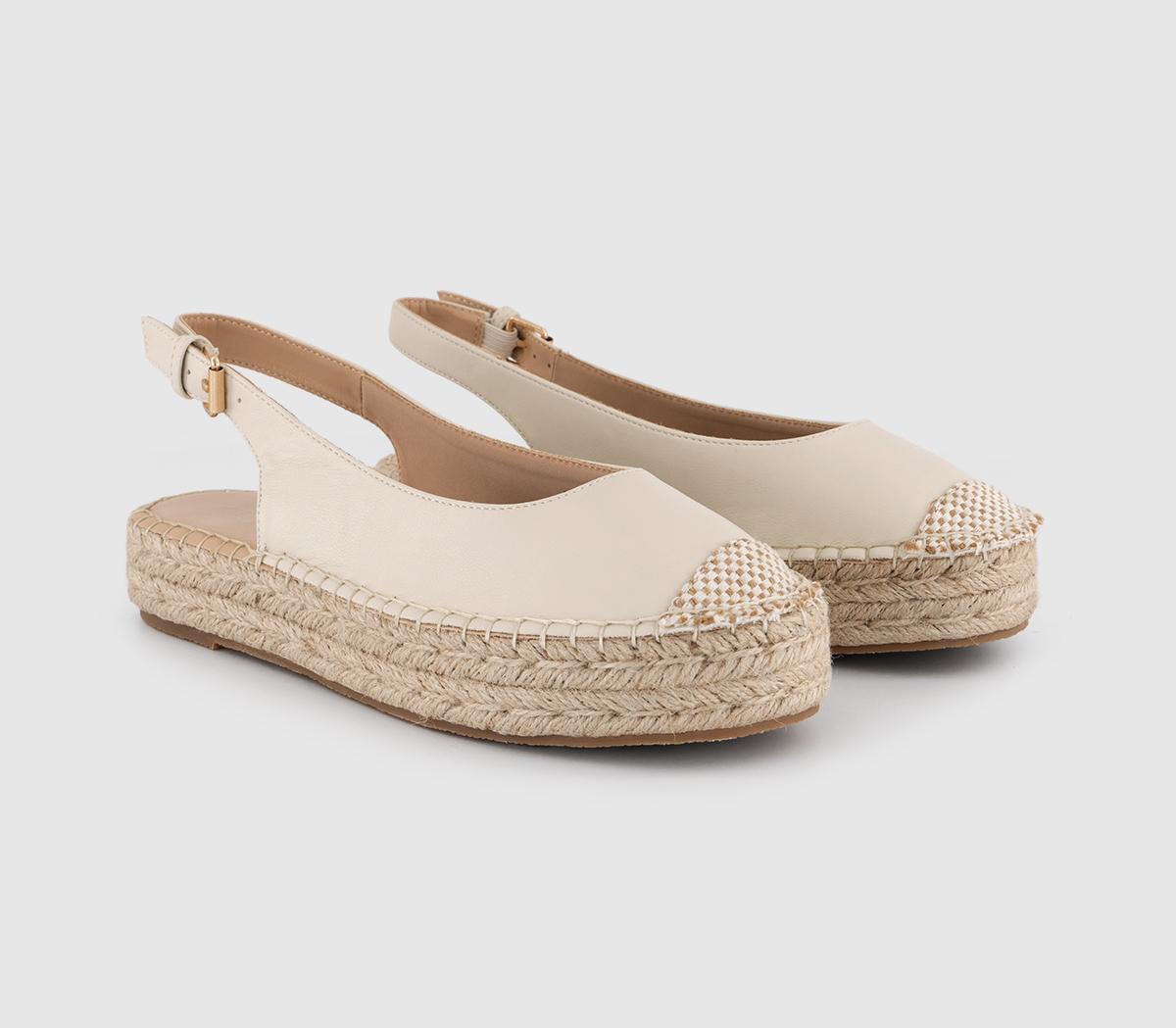 OFFICEFinn Espadrille Flatform Slingback Flats OFFICEFinn Espadrille Flatform Slingback FlatsOff White