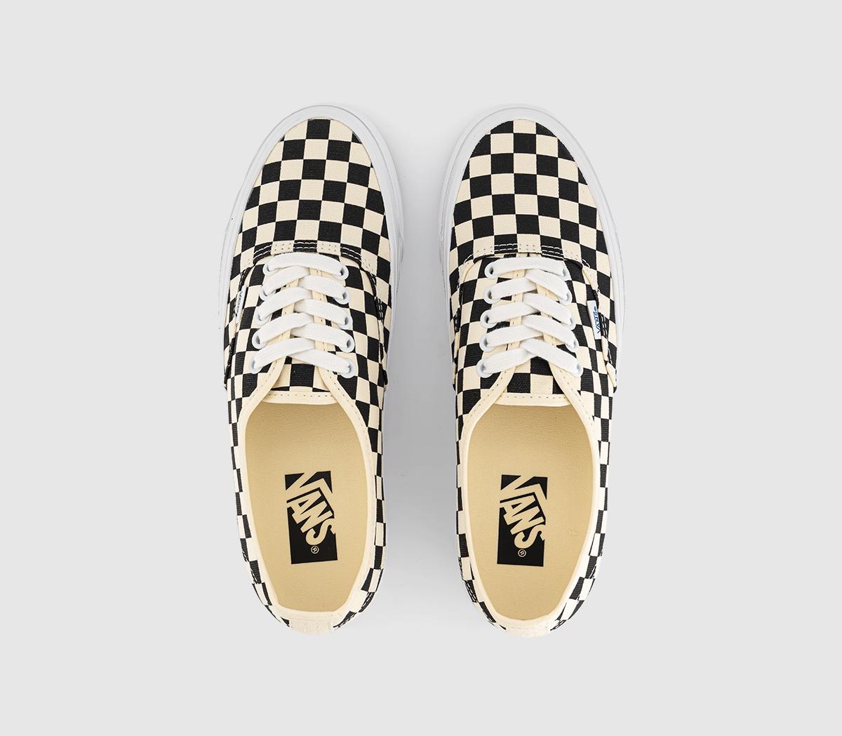 Vans LX Authentic Reissue 44 Trainers Checkerboard Black Off White Vans LX Authentic Reissue 44 Trainers Checkerboard Black Off White