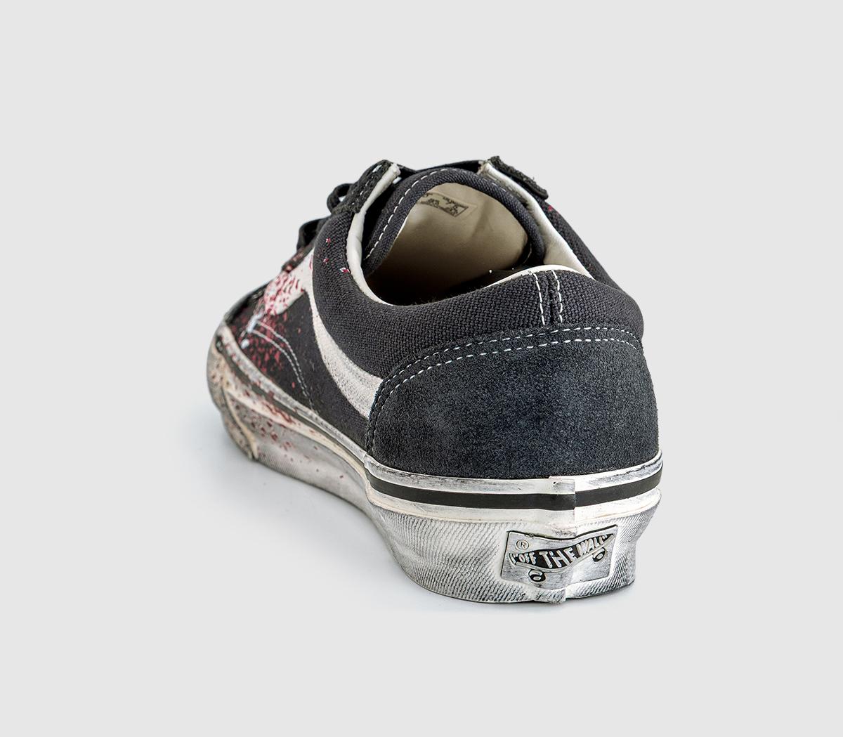 VansLx Old Skool 36 TrainersPaint Splatter Charcoal Grey