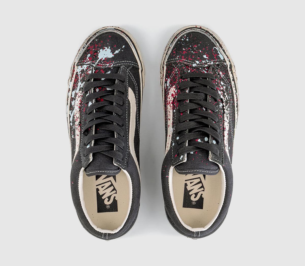 VansLx Old Skool 36 TrainersPaint Splatter Charcoal Grey