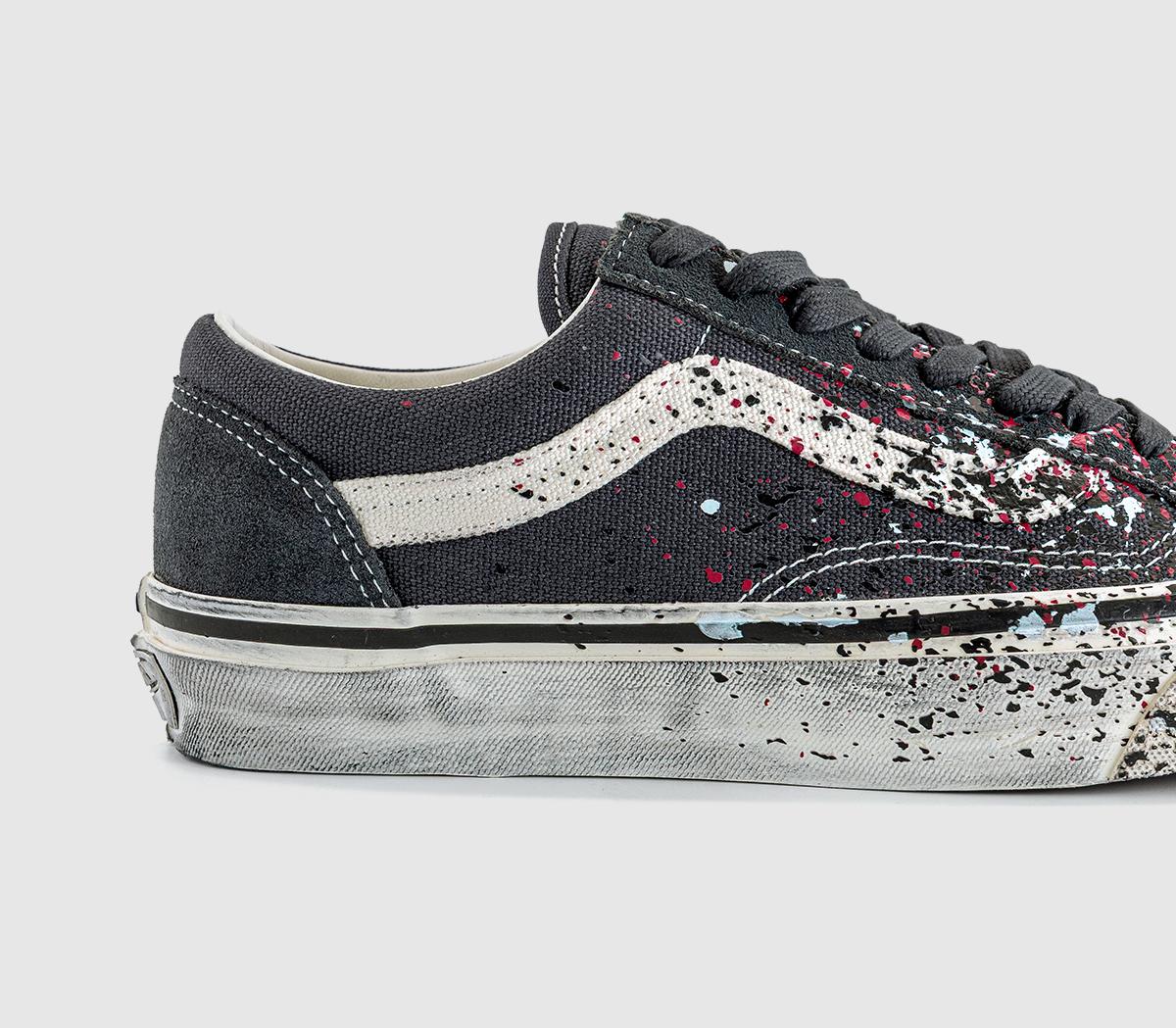 VansLx Old Skool 36 TrainersPaint Splatter Charcoal Grey