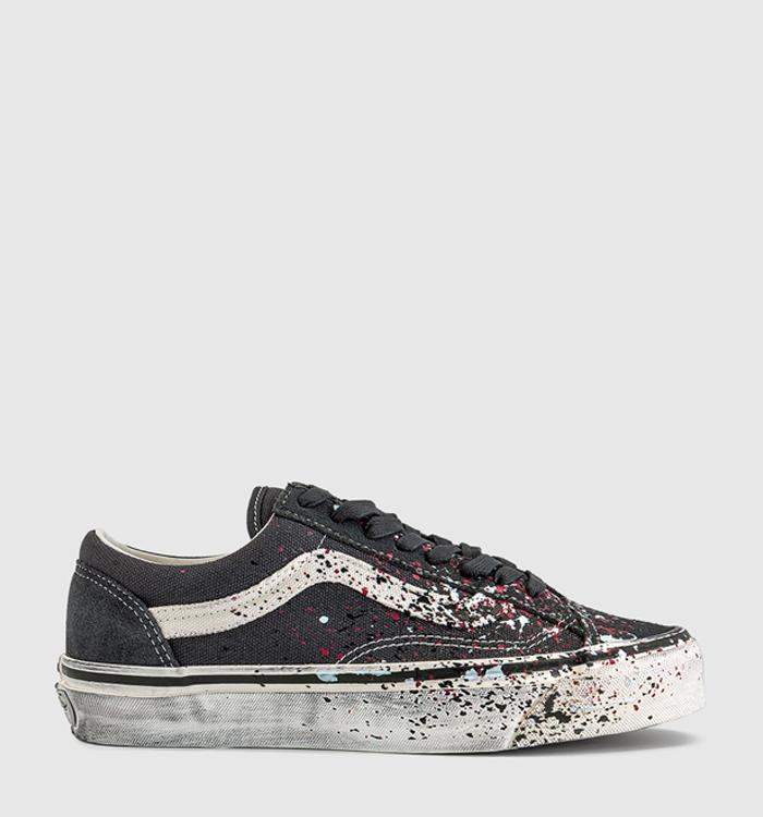 Vans Lx Old Skool 36 Trainers Paint Splatter Charcoal Grey