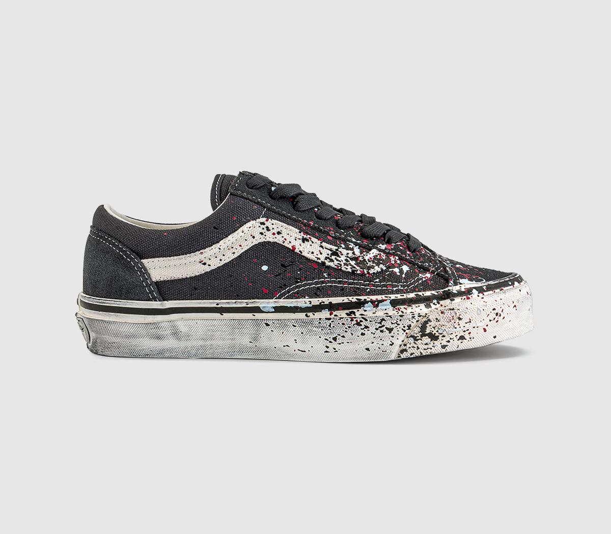 VansLx Old Skool 36 TrainersPaint Splatter Charcoal Grey