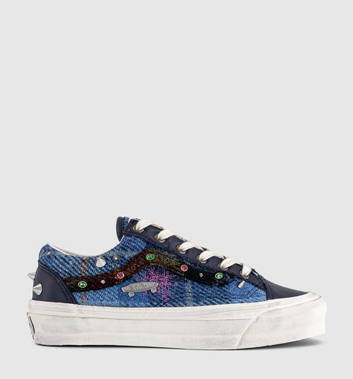 Vans Lx Old Skool 36 Trainers Harris Tweed Blue
