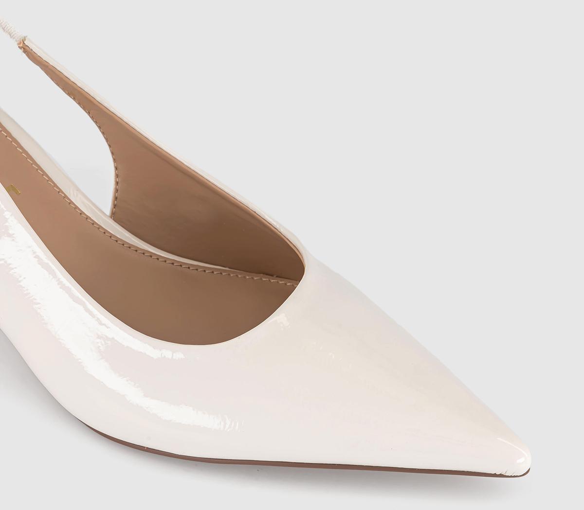 OFFICE Miracle Point Kitten Heel Slingbacks OFFICE Miracle Point Kitten Heel Slingbacks Ecru