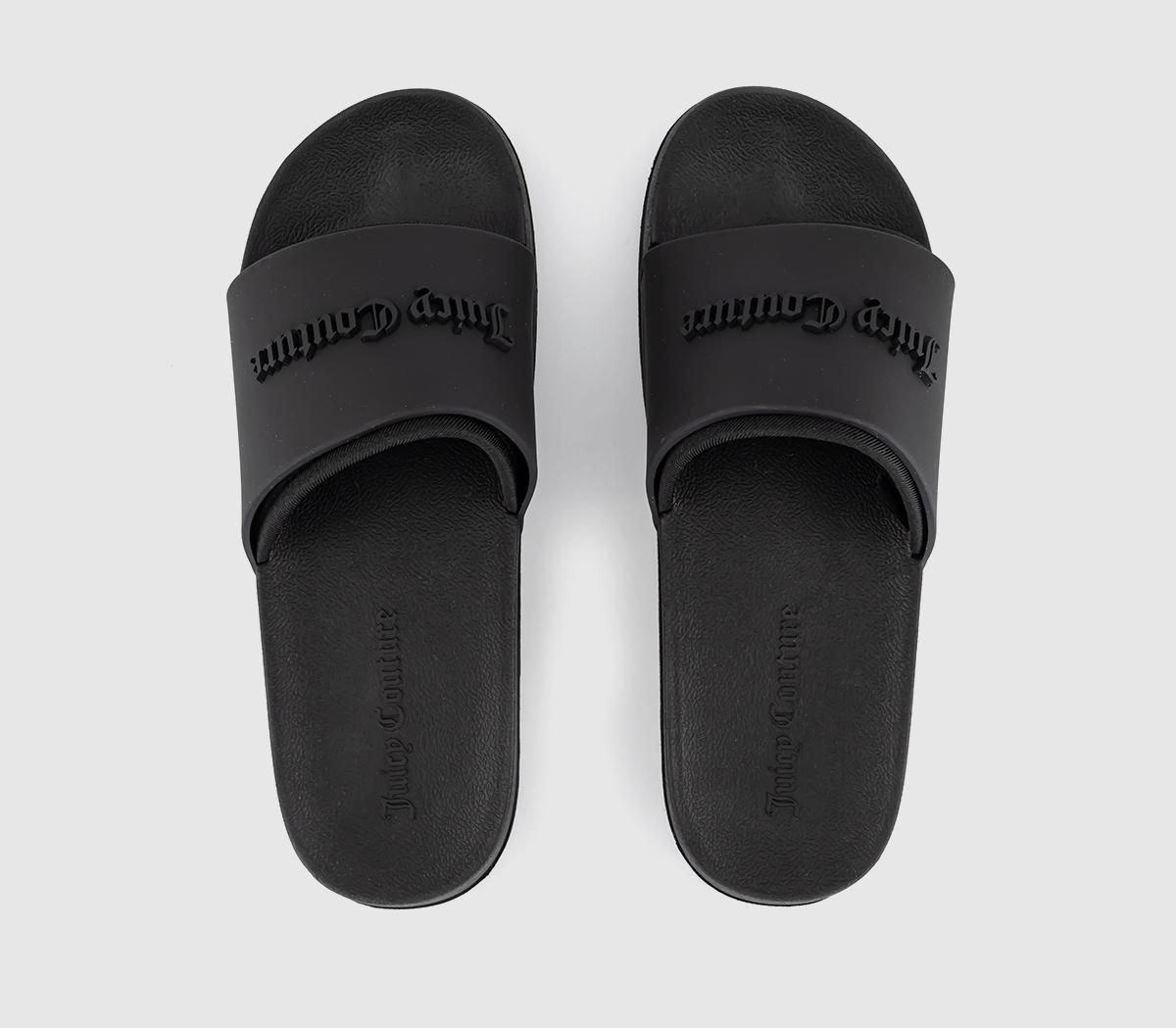Juicy CoutureBreanna Embossed Stacked Sliders Juicy CoutureBreanna Embossed Stacked SlidersBlack