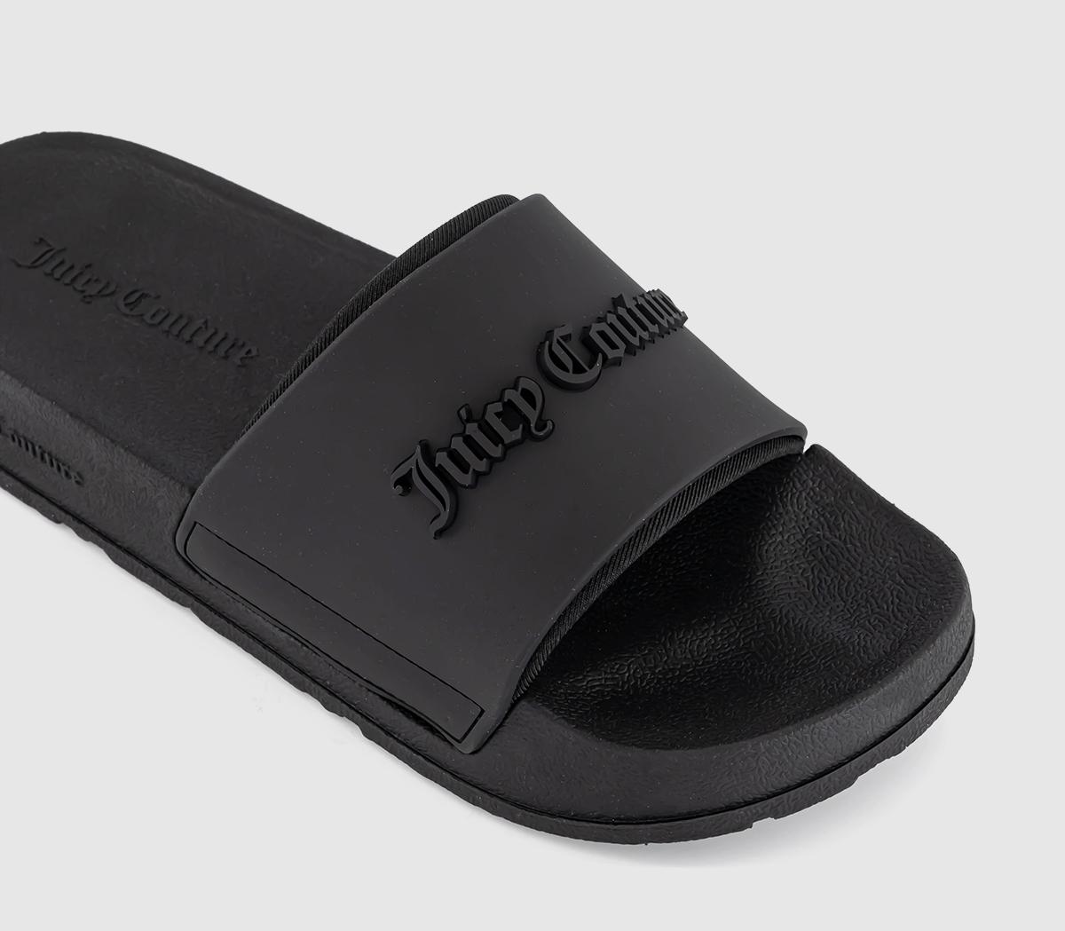 Juicy CoutureBreanna Embossed Stacked Sliders Juicy CoutureBreanna Embossed Stacked SlidersBlack
