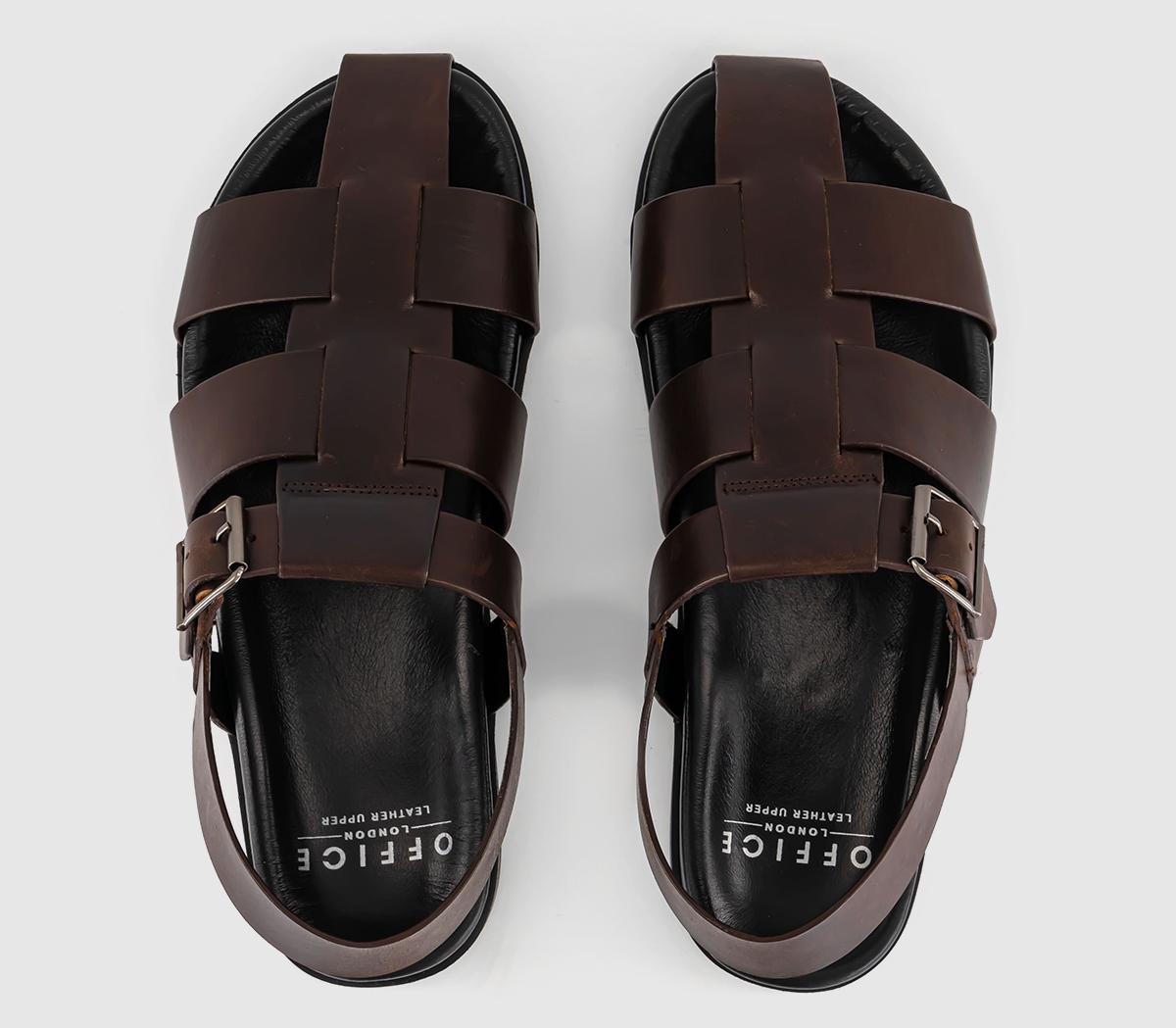OFFICE Sullivan Leather Fisherman Sandals OFFICE Sullivan Leather Fisherman Sandals Brown Leather