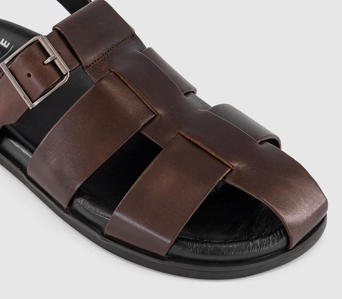 OFFICE Sullivan Leather Fisherman Sandals OFFICE Sullivan Leather Fisherman Sandals Brown Leather