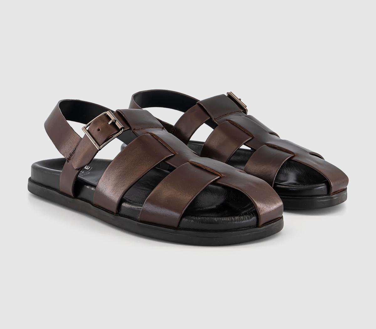 OFFICE Sullivan Leather Fisherman Sandals OFFICE Sullivan Leather Fisherman Sandals Brown Leather