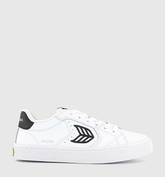 CARIUMA Salvas Premium Leather Trainers White Black