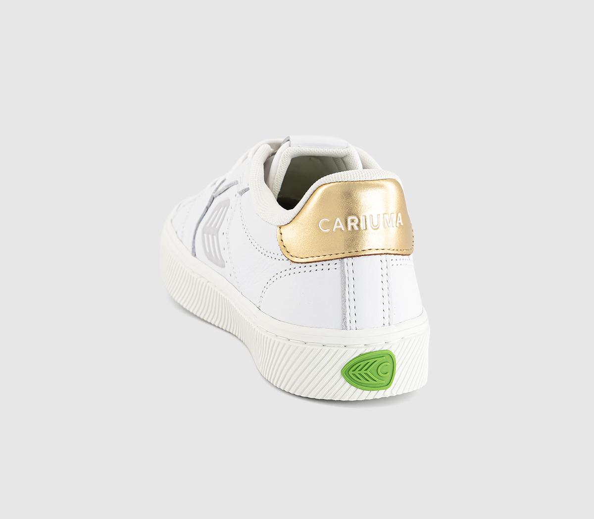 CARIUMASalvas Premium Leather Trainers CARIUMASalvas Premium Leather TrainersWhite Ice Metallic Gold