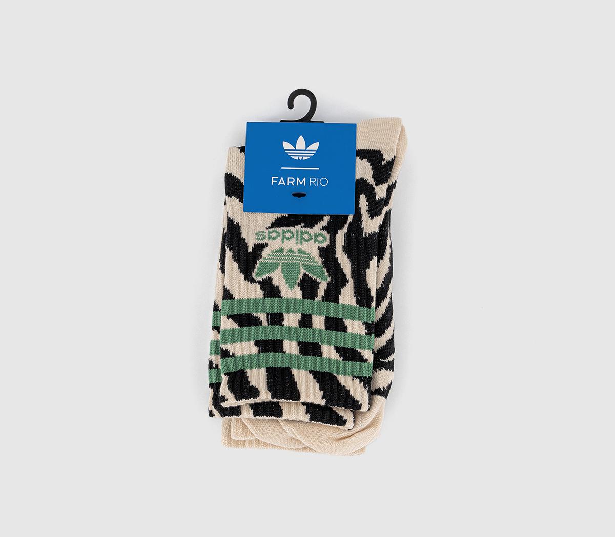 adidasFarm Crew 2 Pack Socks adidasFarm Crew 2 Pack SocksCrystal Sand Black