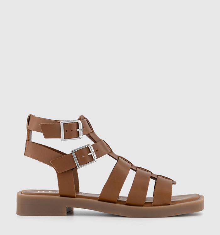 OFFICE Soaring Gladiator Sandals Tan Leather