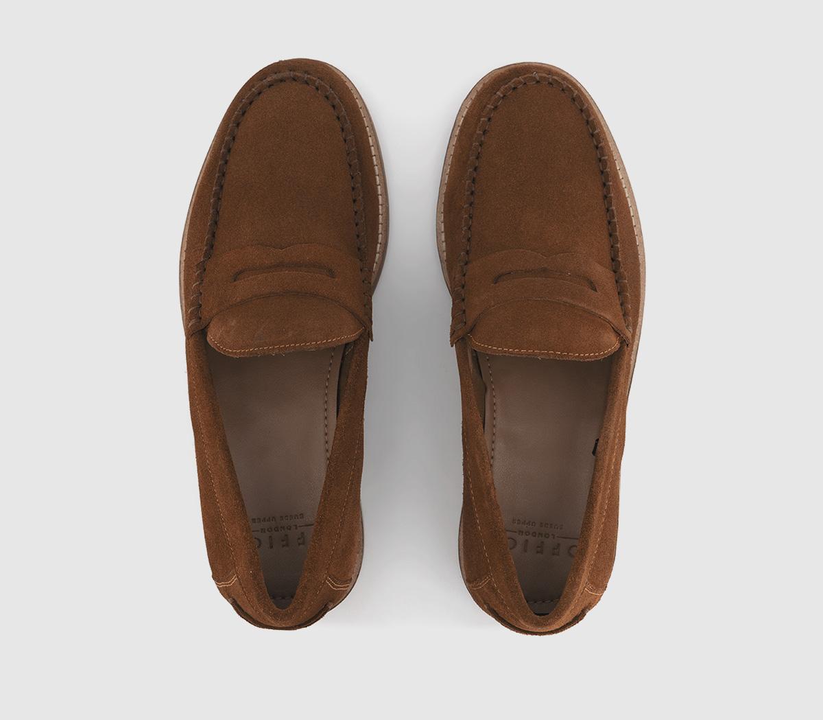 OFFICECanyon Apron Stitch Loafers OFFICECanyon Apron Stitch LoafersRust Suede
