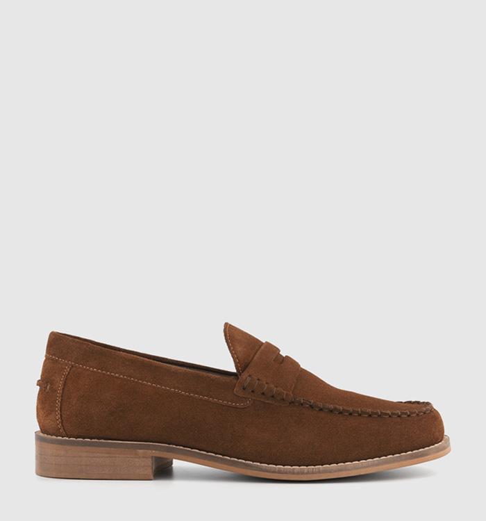 OFFICE Canyon Apron Stitch Loafers Rust Suede