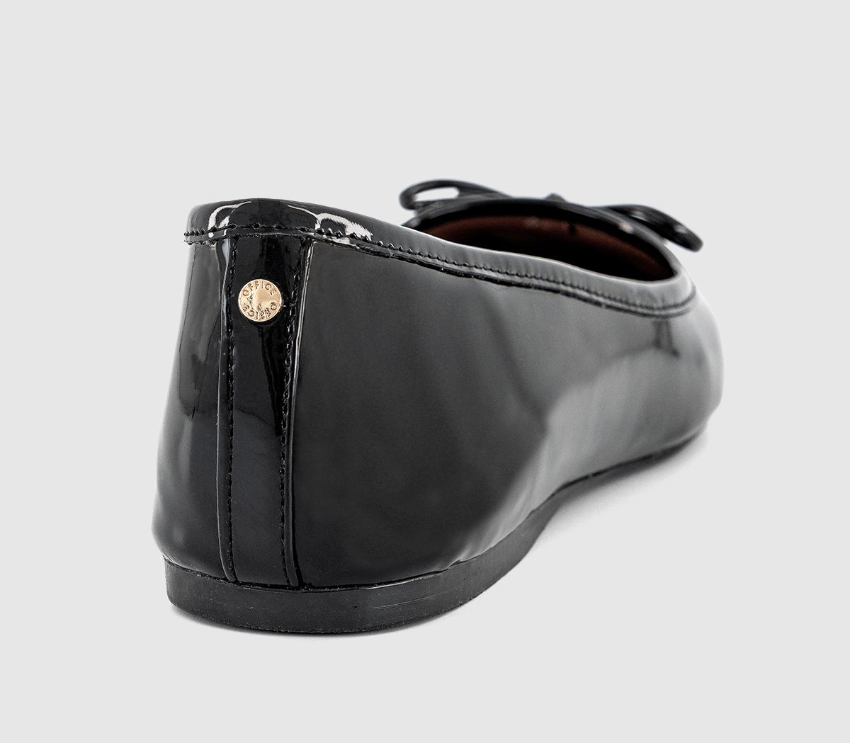 OFFICEFive Star Square Toe Ballerina FlatsBlack Patent